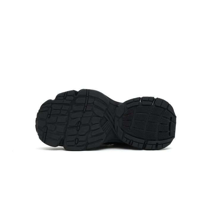 Women's Black Retro Platform Sneakers – Star Detail